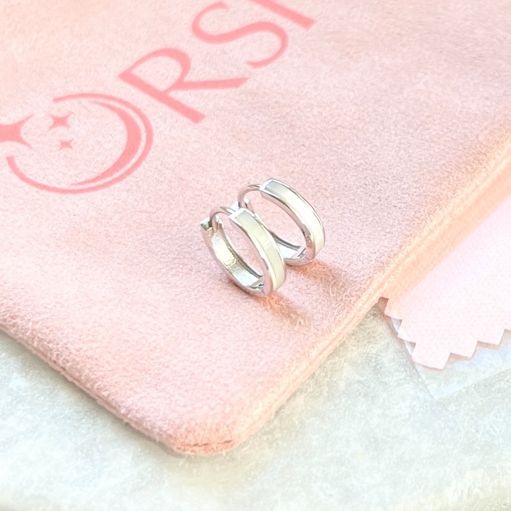 New ORSI Silver Hoops Brooke Earrings